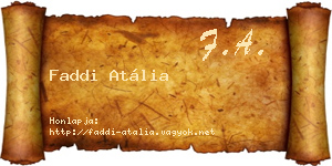 Faddi Atália névjegykártya